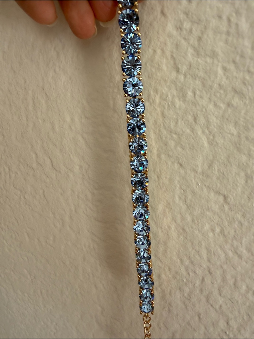 Park Lane Light Blue Impression Tennis Crystal Bracelet - New!
